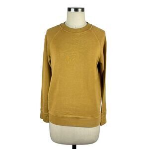 PROOF COLLECTIVE Mustard Pullover Crewneck Sweatshirt Women's Size XS Organic